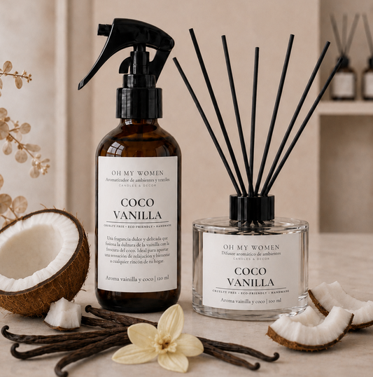 Pack Coco Vanilla - Home Spray + Difusor de varillas
